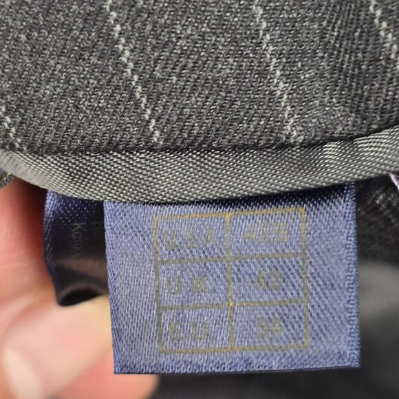 Brooks Brothers 346 Blazer Mens 42S Gray Pinstripe Wool Stretch Notch Lapel - Picture 15 of 15